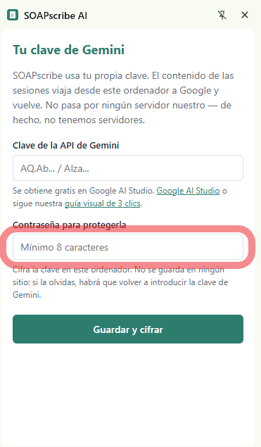 Paso 5: Ponle una contraseña y guarda